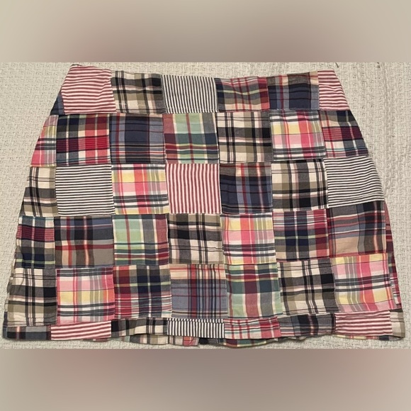 PINK PINEAPPLE multicolored multicolor plaid button front mini skirt 4 Small S - Picture 4 of 6